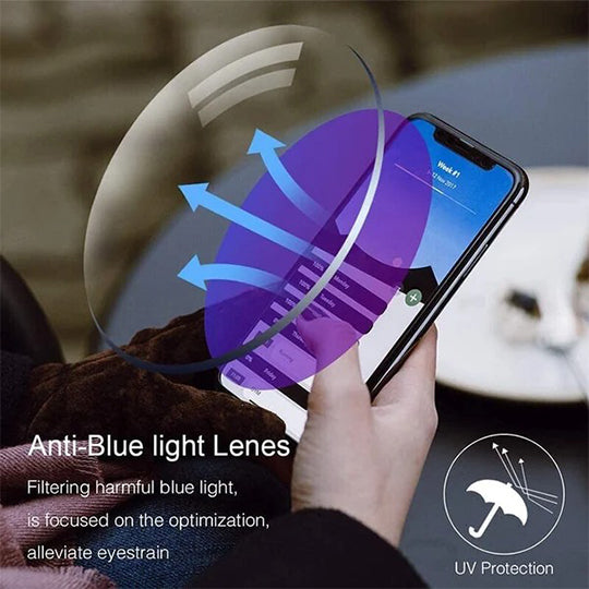 🎁Saffier hoge hardheid anti blauw licht intelligente dual focus leesbril