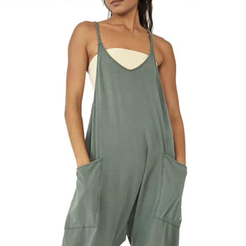 Anika™ | Jumpsuit met V-hals en slingerzak