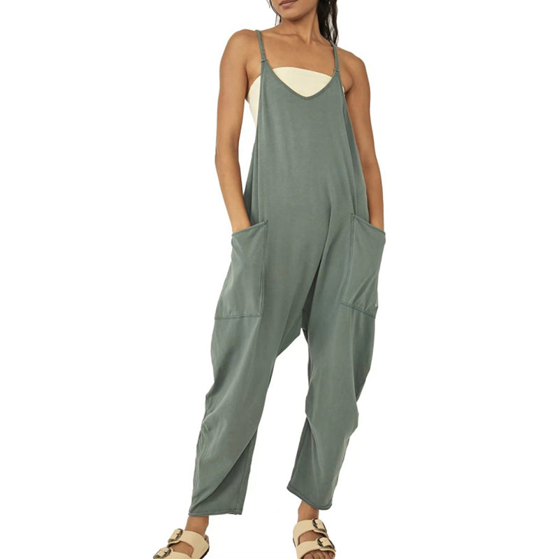 Anika™ | Jumpsuit met V-hals en slingerzak