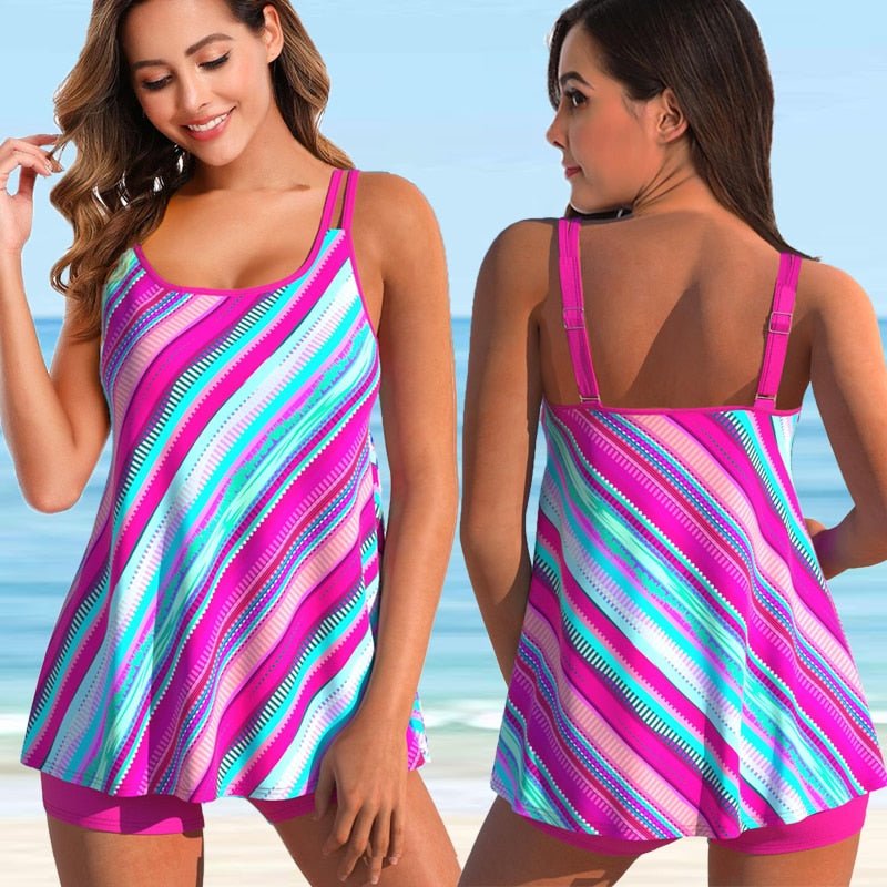 Elise™ | Tankini Set Met Gestreepte Print