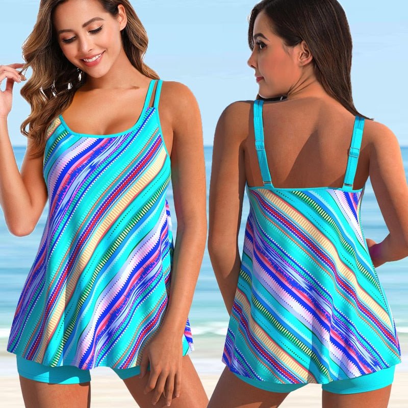 Elise™ | Tankini Set Met Gestreepte Print